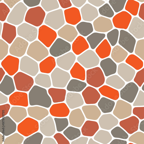 Mosaic pattern texture abstract natural stone geometric shapes modern design background vector