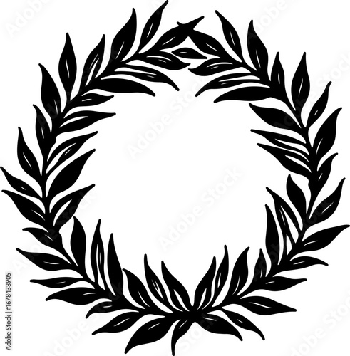 laurel wreath vector illustration, wreath, laurel, leaf, vector, frame, decoration, award, illustration, floral, branch, symbol, design, gold, crown, pattern, art, flower, nature, vintage, border, rib