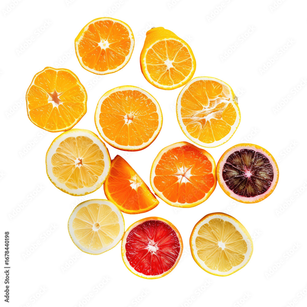 Obraz premium Citrus slices, vibrant colors