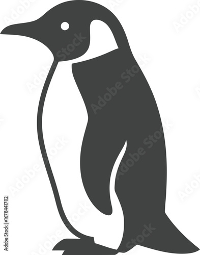 Simple penguin icon vector animal antarctic bird wildlife art vector