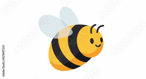Adorable Cartoon Bee Illustration 1.