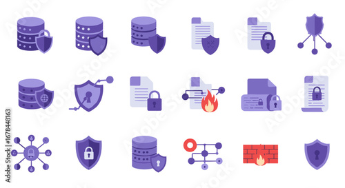 Cybersecurity elements: data protection, network security, threat prevention
