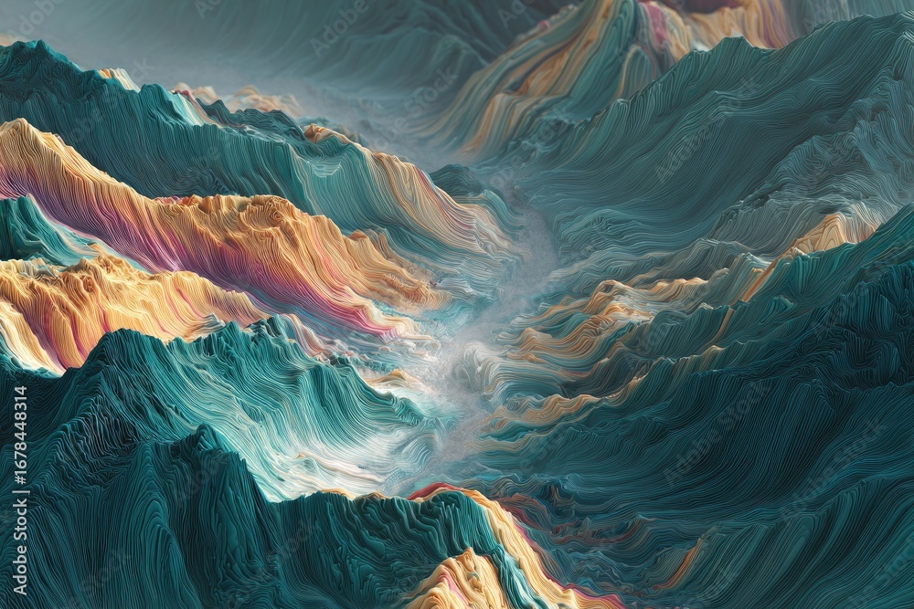 custom made wallpaper toronto digitalAbstract mountain range landscape