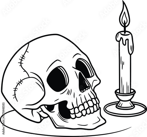 A happy cartoon skull and crossbones icon is a cute vector illustration