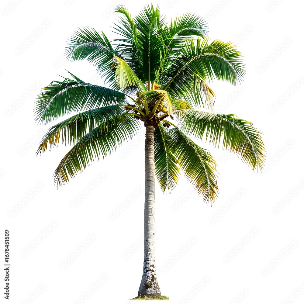 Obraz premium Lush palm tree, vibrant green