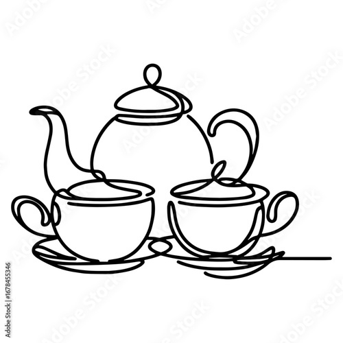 Teapot and Teacups