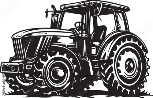 Farm Tractor Silhouette Bundle