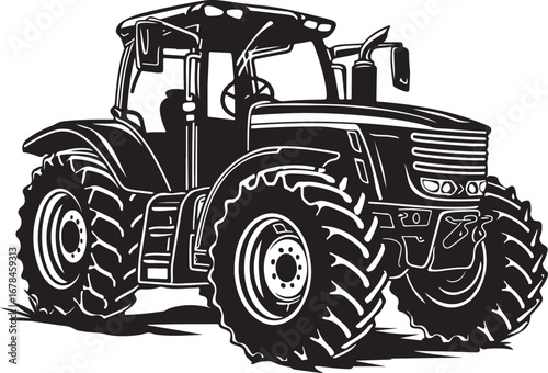 Farm Tractor Silhouette Bundle