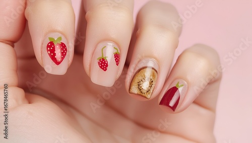 Close-Up View of a Hand with Meticulously Designed Nail Art