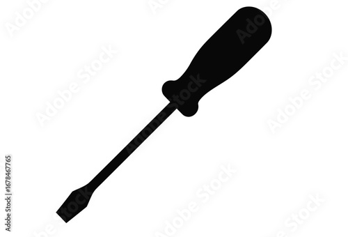 WebEssential flathead screwdriver tool icon, ready for your next DIY project or repair job, a simple and effective tool for assembly and maintenance needs