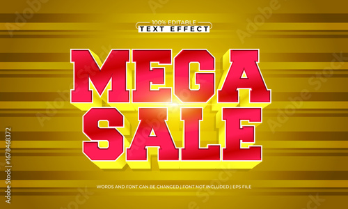 mega sale editable text effect for sale