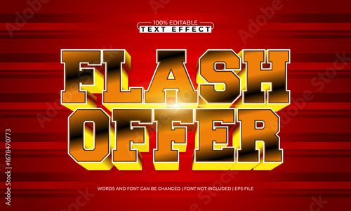 flash offer editable text effect for sale