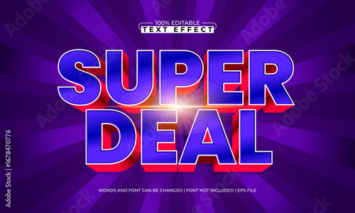 super deal editable text effect for sale