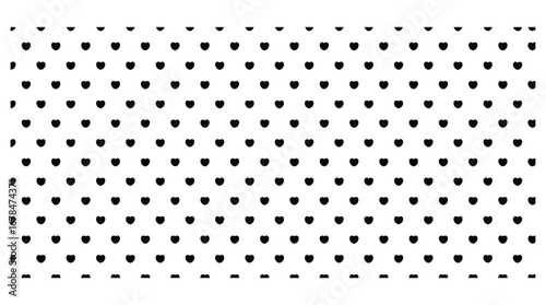 WebSweet black hearts repeating on white, a classic pattern for Valentine's Day cards, stylish backgrounds and romantic designs to express love and affection for a special someone