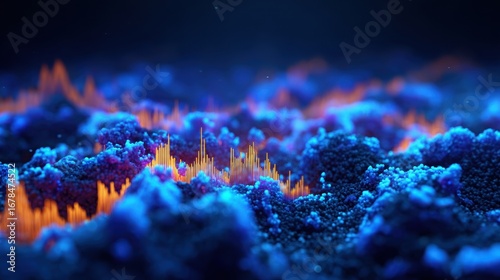 Futuristic Visualization of Nanotechnology in a Vibrant Artistic Render