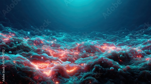 Visually Striking Depiction of Carbon Capture Technology in Vibrant Ocean Environment