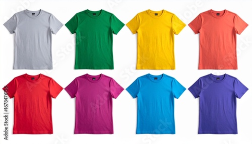 Wallpaper Mural colorful t shirts on the white  Torontodigital.ca