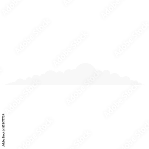 Minimalist White Cloud Silhouette Against a Clean Backdrop in Serene Weather Creating an Airy Atmospheric Design Element