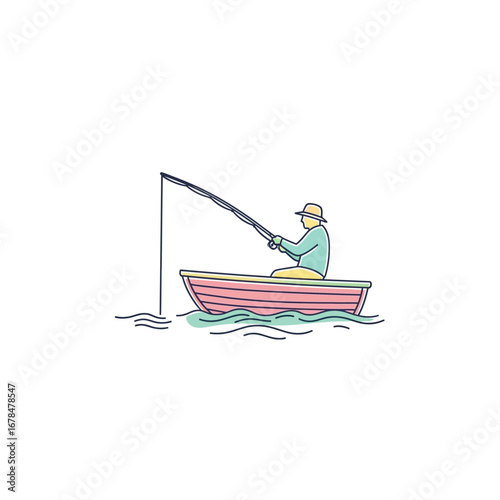 man fishing on a boat enjoying a relaxing day on the lake perfect for outdoor adventure blogs