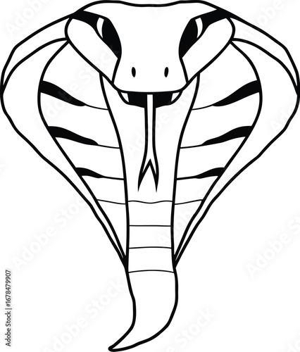 Cobra Snake Icons, Aggressive Hooded Vectors in Graphic Styles