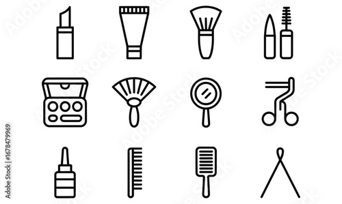 WebEssential beauty and makeup tools for your daily routine create a fresh, polished look with lipstick, brushes, mirror and more, perfect for tutorials or product showcases