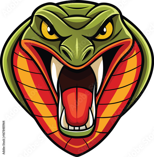 Cobra Snake Icons, Aggressive Hooded Vectors in Graphic Styles