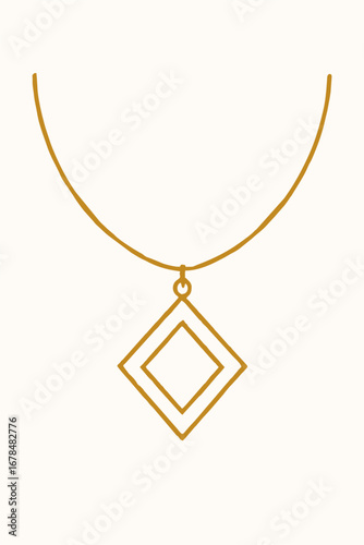 gold necklace with a gold pendant