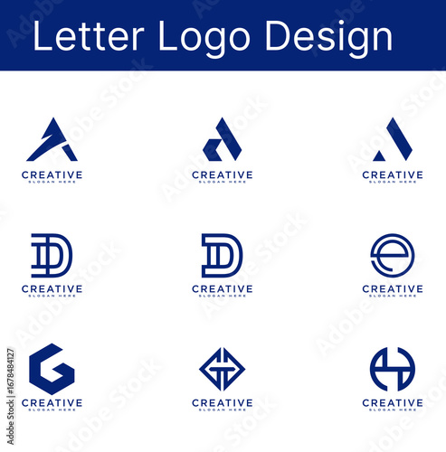 Set of initial letter  logo vector design.