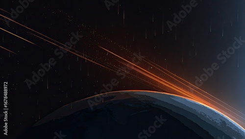 Cosmic rings around a planet