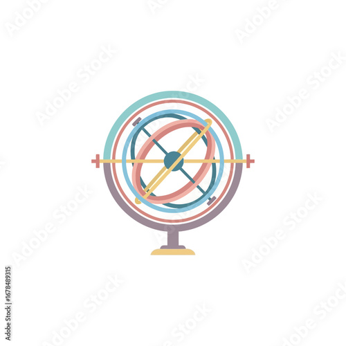armillary sphere model for educational material demonstrating astronomy concept perfect for learning ancient science history.