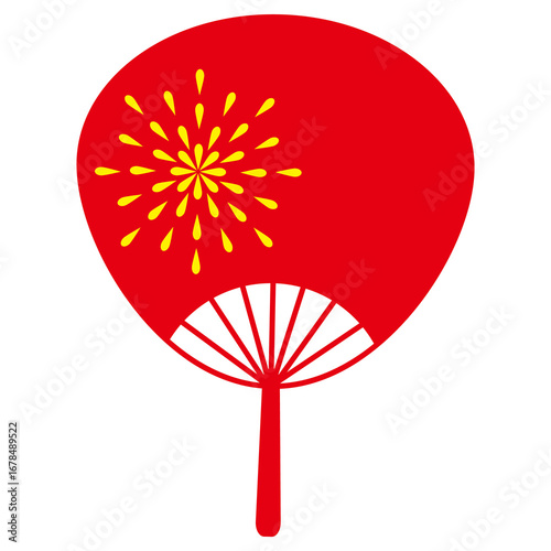 Paper Fan with firework