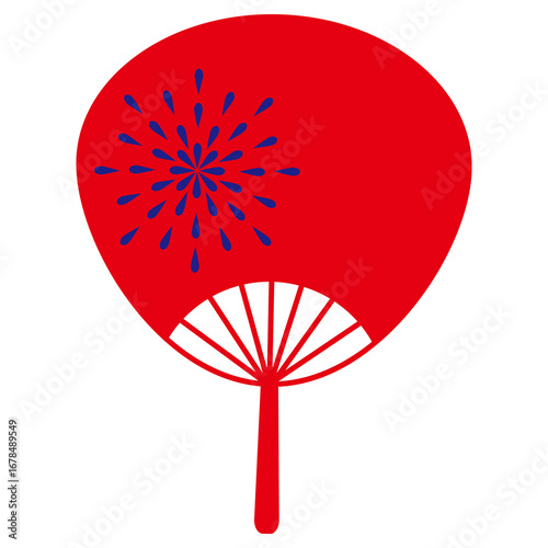 Paper Fan with firework