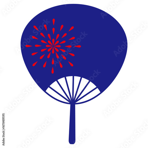 Paper Fan with firework