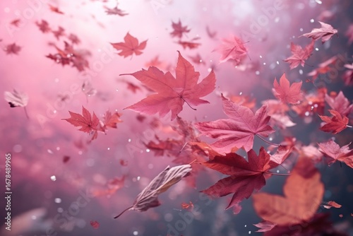 Fall pink leaves plant leaf tree.