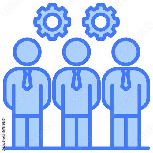 Teamwork Blue Icon