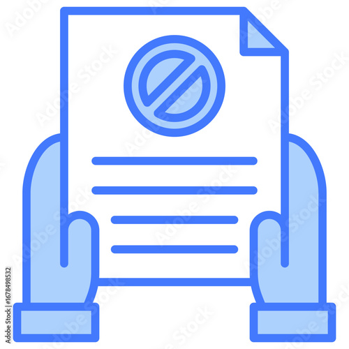 Resignation Blue Icon