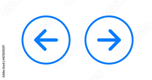 A collection of arrow line icons in a blue circle with a transparent background. Free Download A collection of arrow line icons in a blue circle with a transparent background. - GFXLoad