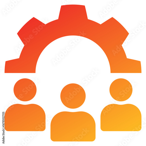 People Glyph Gradient Icon
