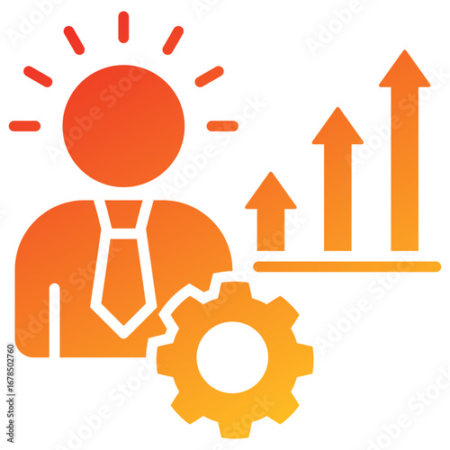 Motivation Glyph Gradient Icon