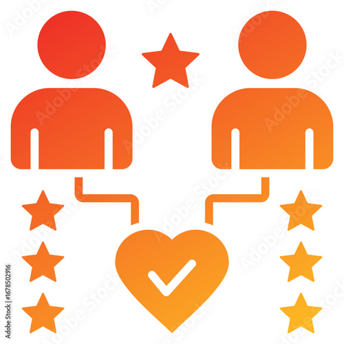 Attitude Glyph Gradient Icon