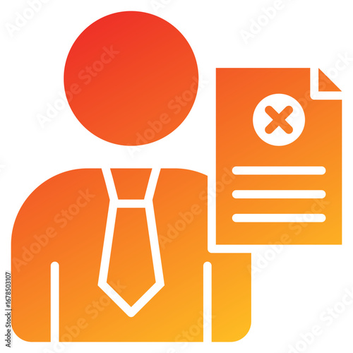 Dismissal Glyph Gradient Icon