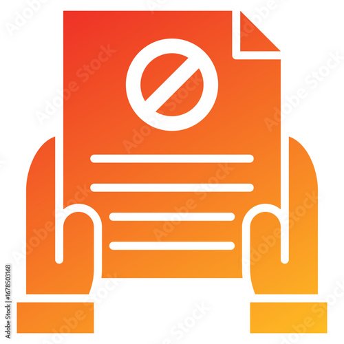 Resignation Glyph Gradient Icon
