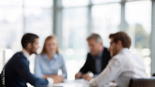 Business colleagues in meeting room — participating in discussion and decision-making