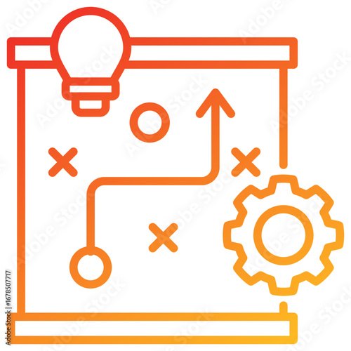 Strategic Line Gradient Icon