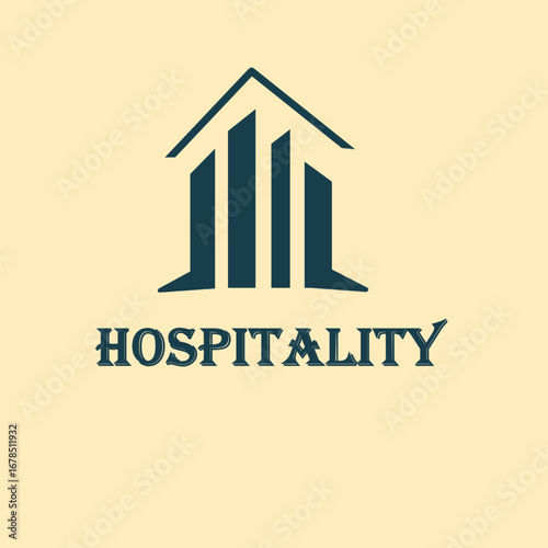 Hospitality Logo Design with Building Icon for Hotel and Tourism Industry

