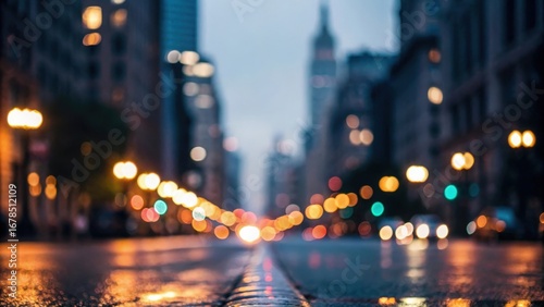 Fototapeta Naklejka Na Ścianę i Meble -  Dreamy city night bokeh — sparkling lights in soft focus