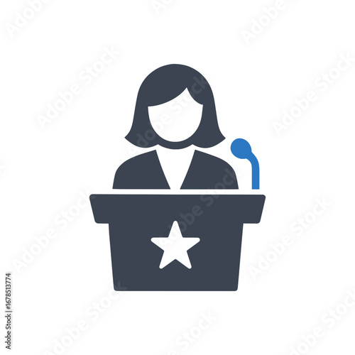 Woman Politician Icon
