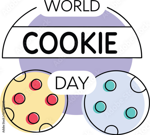 Celebrate world cookie day with colorful cookies, a delightful treat for all