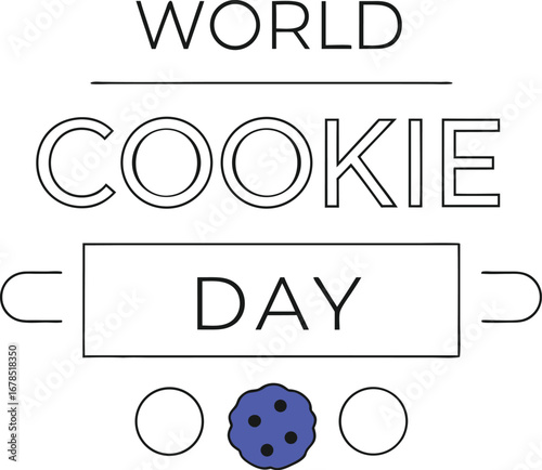 Celebrate world cookie day with a rolling pin, a sweet treat for everyone