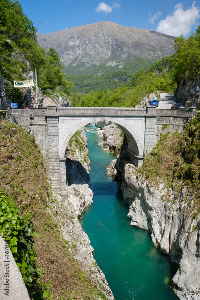 Fototapeta premium Green Soča river in Slovenia